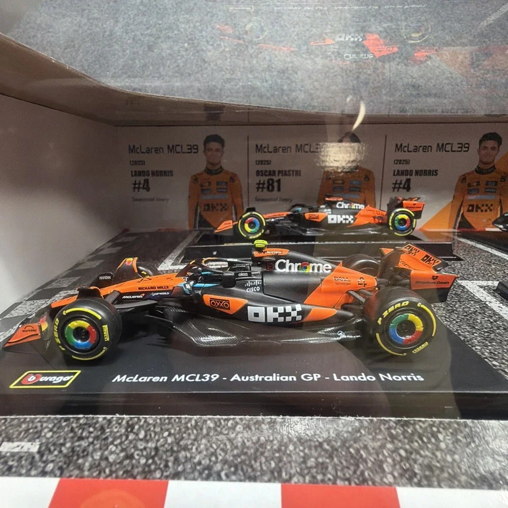 Bburago 1:43 Diecast 6 Cars Set McLaren F1 Team Lando Norris & Oscar Piastri